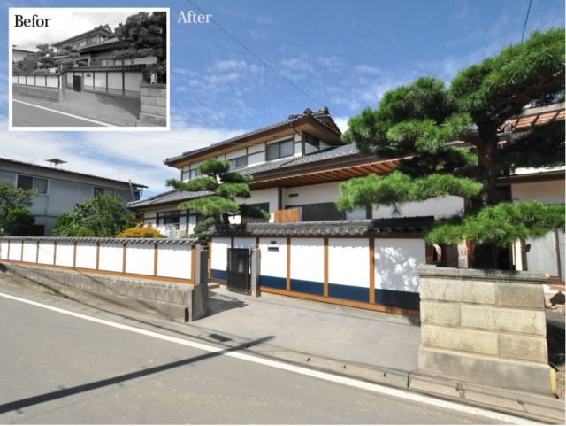 長野市・築37年のOB施主様邸／外観は凜々しく。