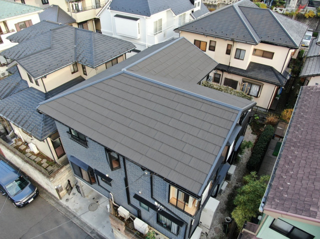 戸建て：屋根カバー・重ね葺き、外壁塗装（GL鋼板、WBアート）　飯能市