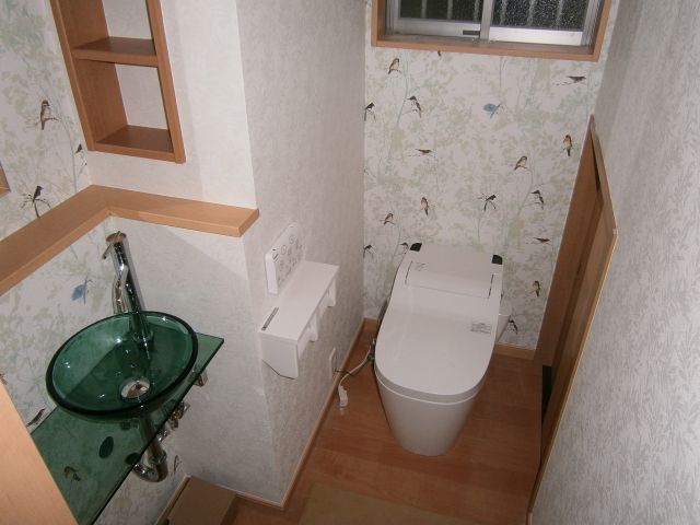 オシャレなトイレも、要望に沿った工事を行います。