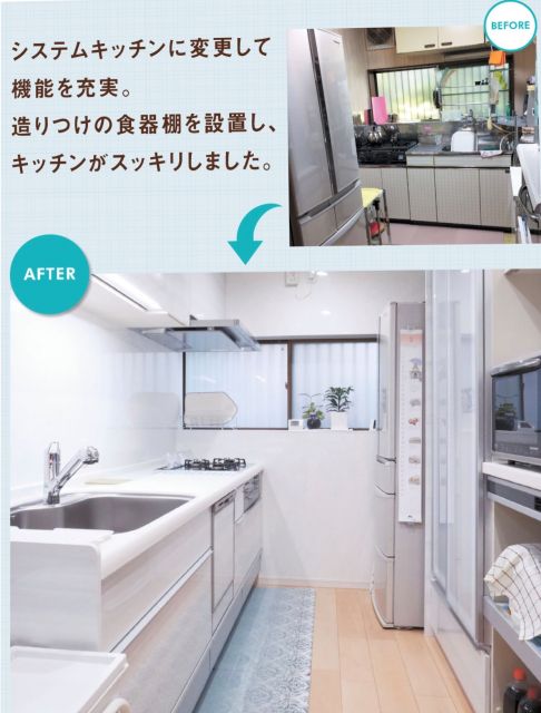 キッチンリフォームで水廻りをリフレッシュ。