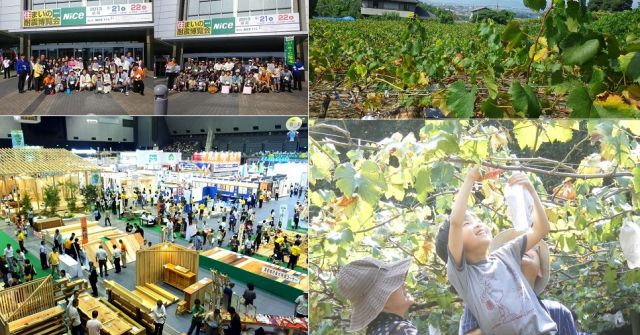 お客様とは一生のおつき合い！毎年恒例のバスツアーは大人気です。写真は、バスツアーでの記念写真です。バス3台の内の１台のお客様の記念写真をパチリ！笑顔、笑顔であふれました。