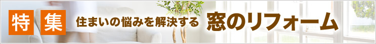特集 住まいの悩みを解決する 窓のリフォーム