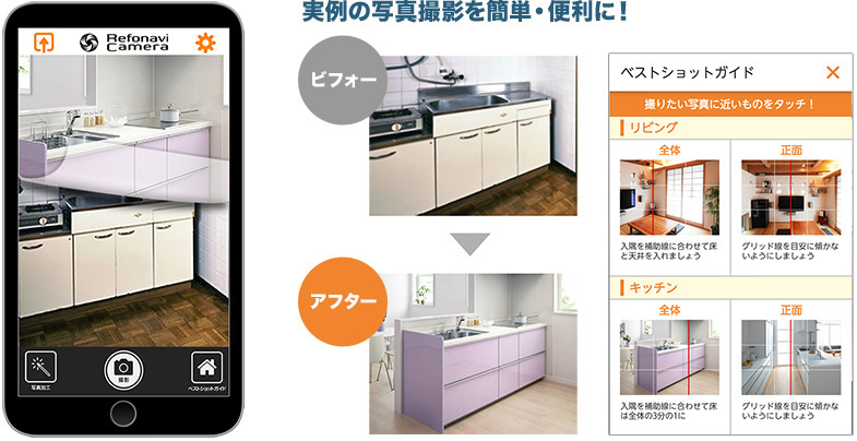 実例の写真撮影を簡単・便利に!