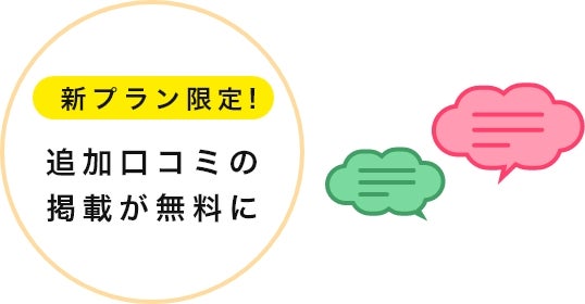 追加口コミの掲載が無料に